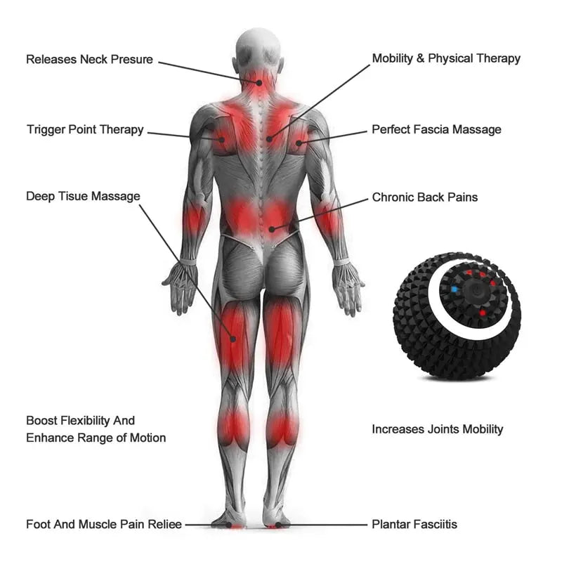 Electric Massage Ball 4-Speed Vibrating Massage Ball Metrolina Premiere Solutions