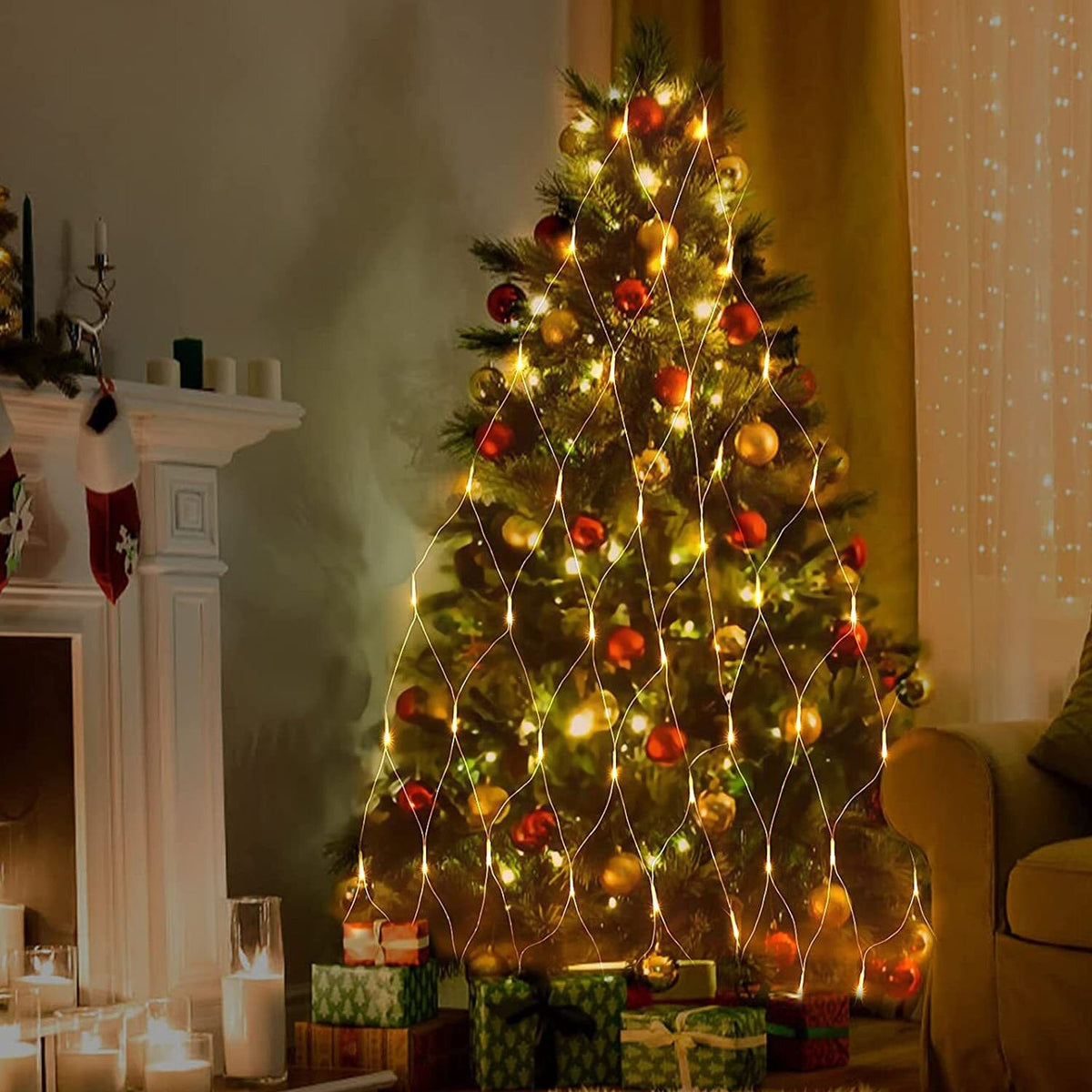 Net Mesh Solar Fairy Lights Metrolina Premiere Solutions