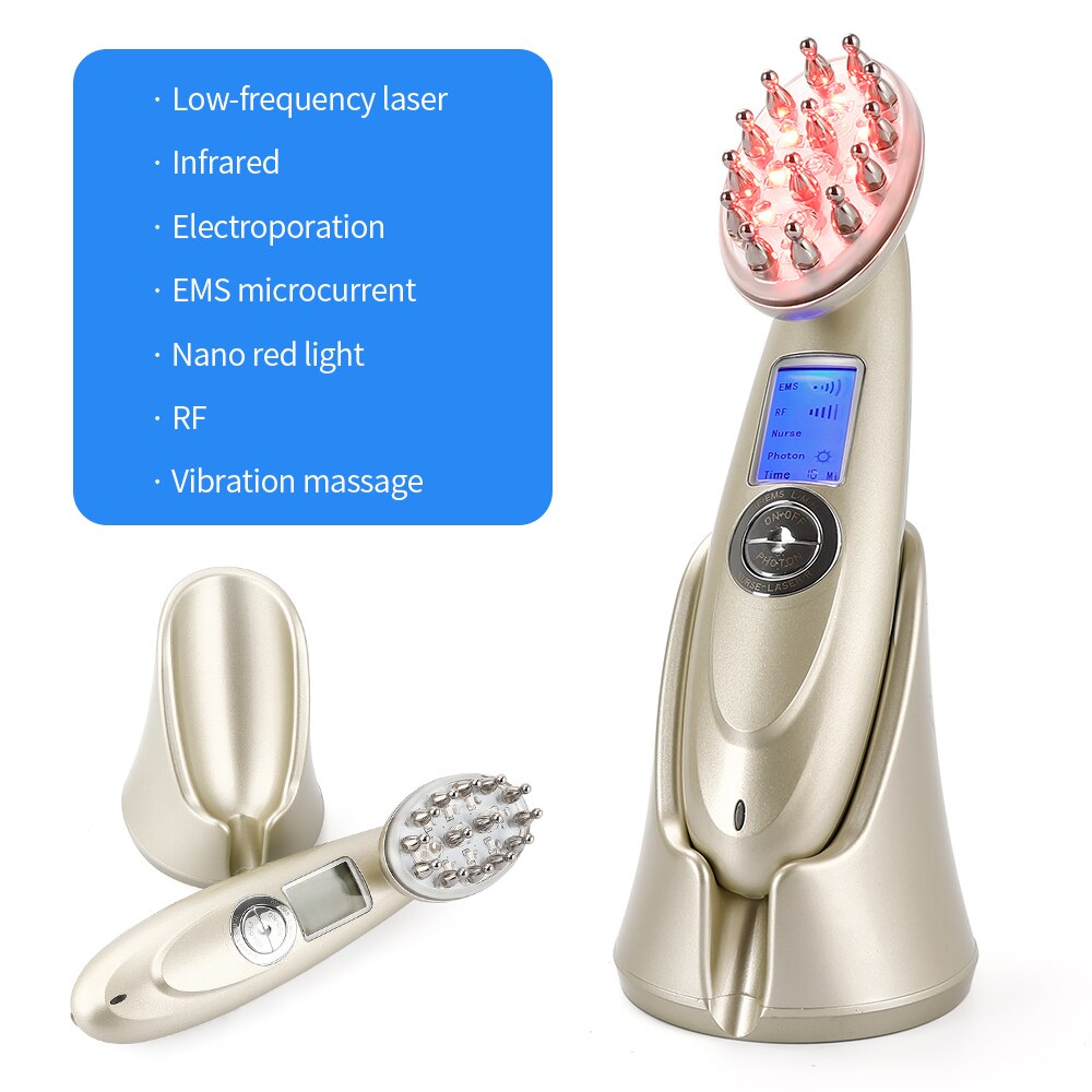 Electric Laser Hair Growth Comb Infrared EMS RF Vibration Massager Microcurrent Hair Care Hair Loss Treatment Hair Regrowth Metrolina Premiere Solutions
