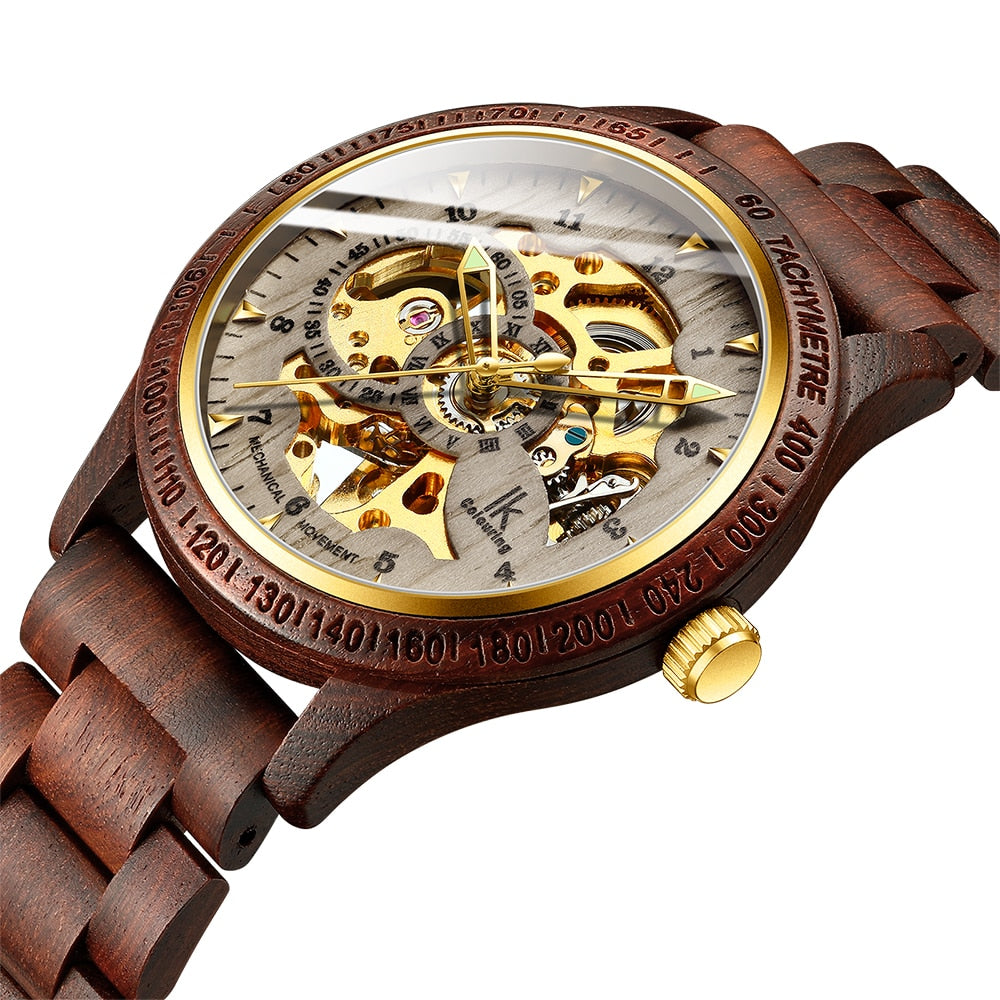 Classic Wooden Men's Mechanical Watch Metrolina Premiere Solutions
