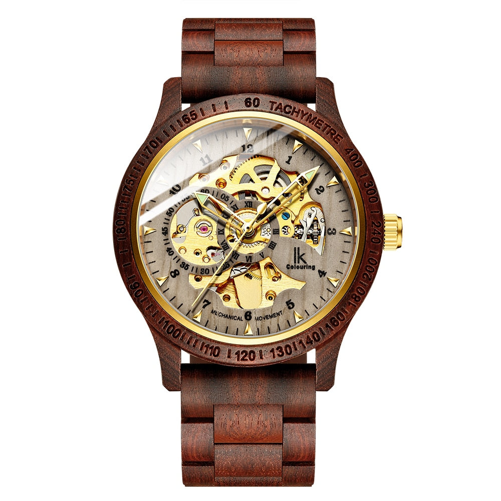 Classic Wooden Men's Mechanical Watch Metrolina Premiere Solutions