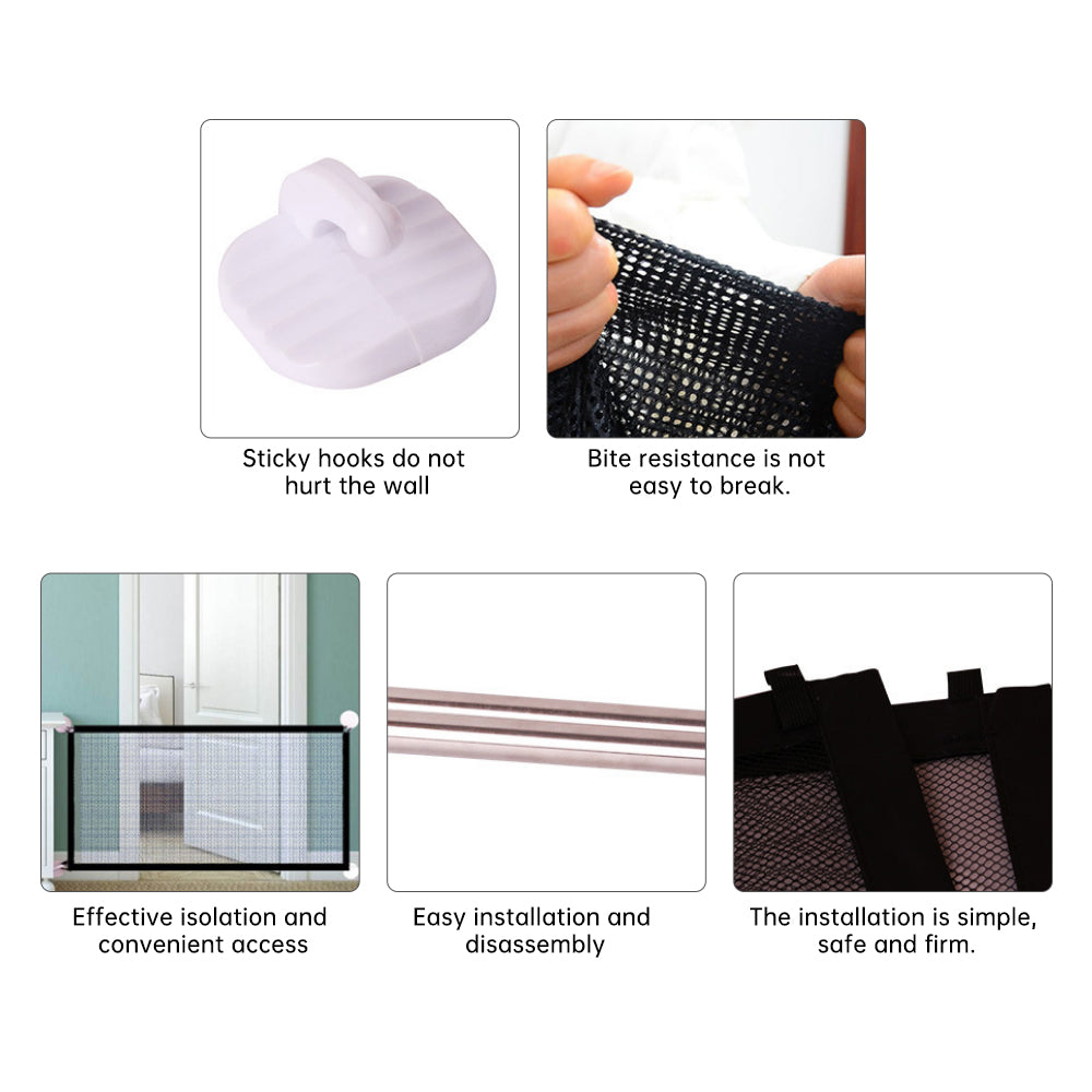 Black Foldable Protection Pet Safety Gate Metrolina Premiere Solutions
