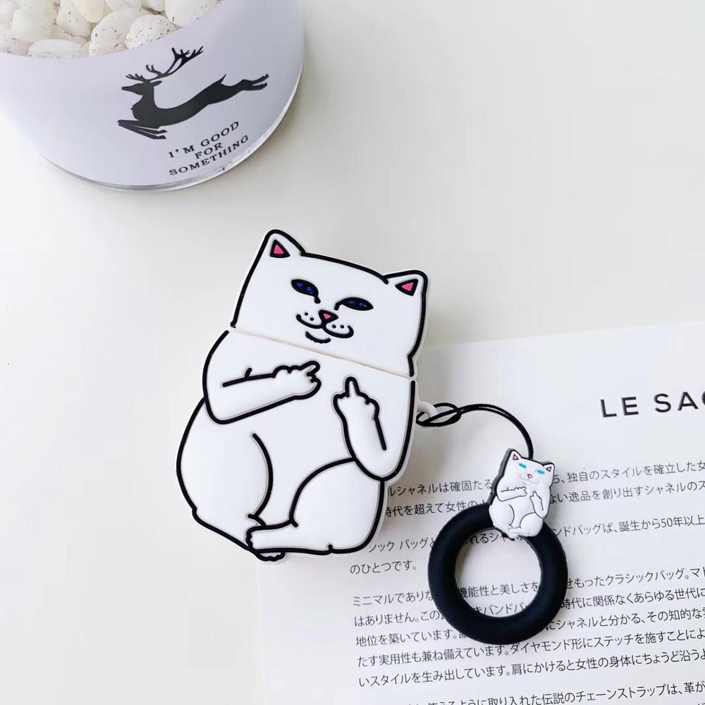 Cartoon Cat AirPods Case Metrolina Premiere Solutions