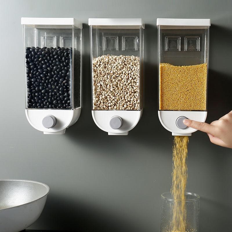 Wall-Mounted Kitchen Multi-Grain Sealed Jars Metrolina Premiere Solutions