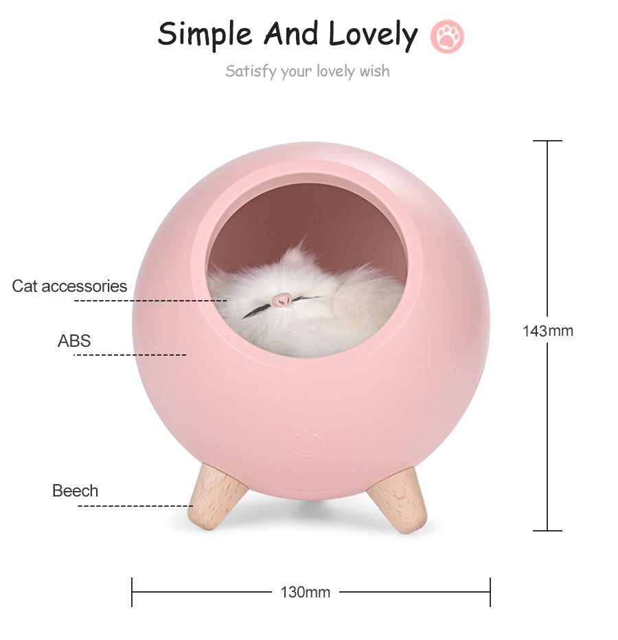 LED Cat Light USB Touch Night Llight Bionic Cat Stepless Dimming Atmosphere Night Light Room Decoration Lamp Holiday Gift Metrolina Premiere Solutions