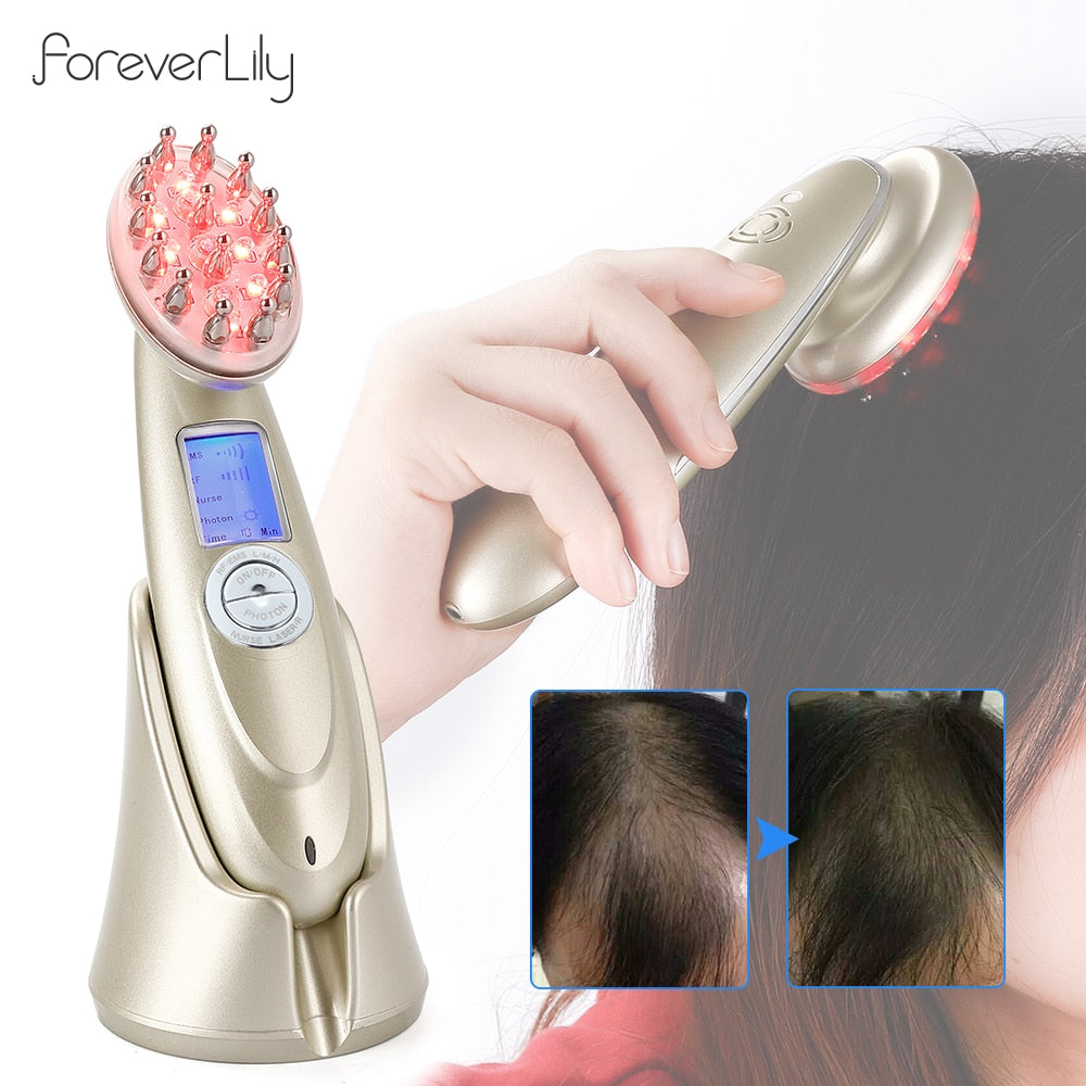 Electric Laser Hair Growth Comb Infrared EMS RF Vibration Massager Microcurrent Hair Care Hair Loss Treatment Hair Regrowth Metrolina Premiere Solutions