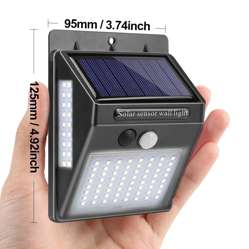 Garden Solar Lamp PIR Motion Sensor LED Solar Light Solar Powered By Sunlight Waterproof for Outdoor Wall Street Decoration Metrolina Premiere Solutions