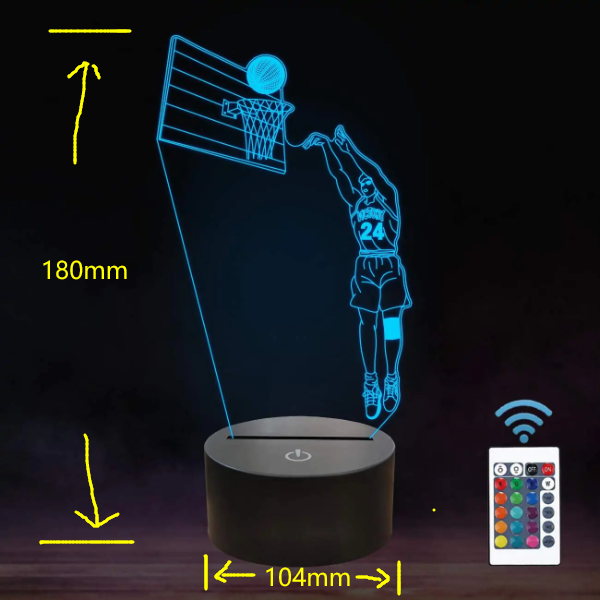 Basketball 3D Lamp Metrolina Premiere Solutions