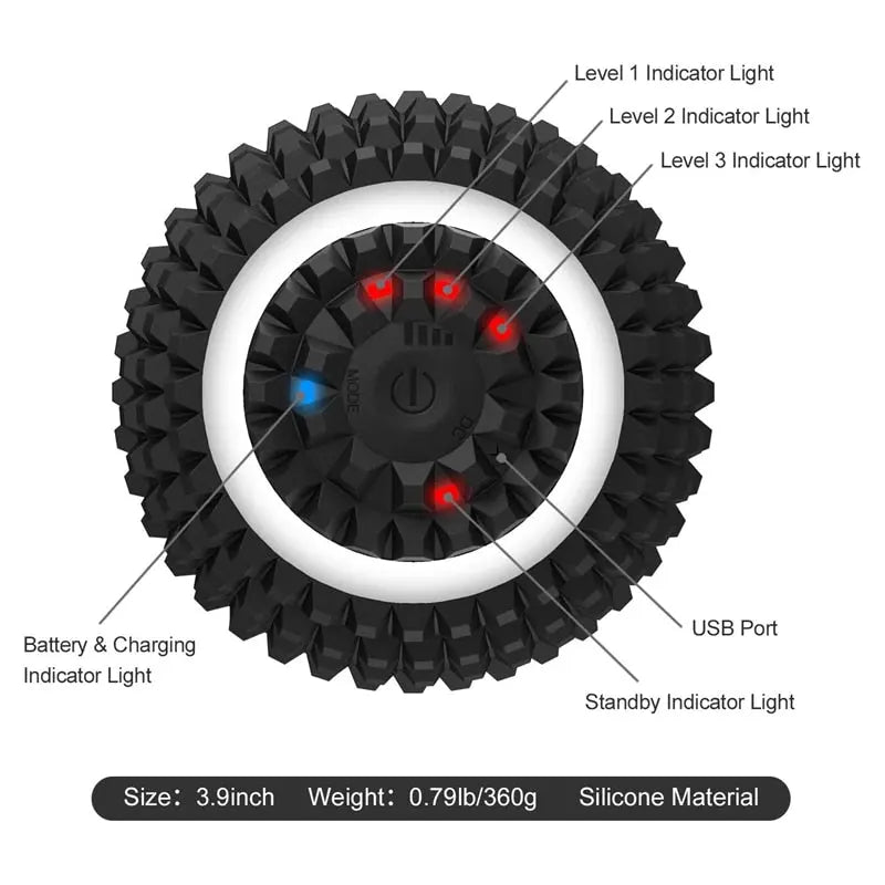 Electric Massage Ball 4-Speed Vibrating Massage Ball Metrolina Premiere Solutions