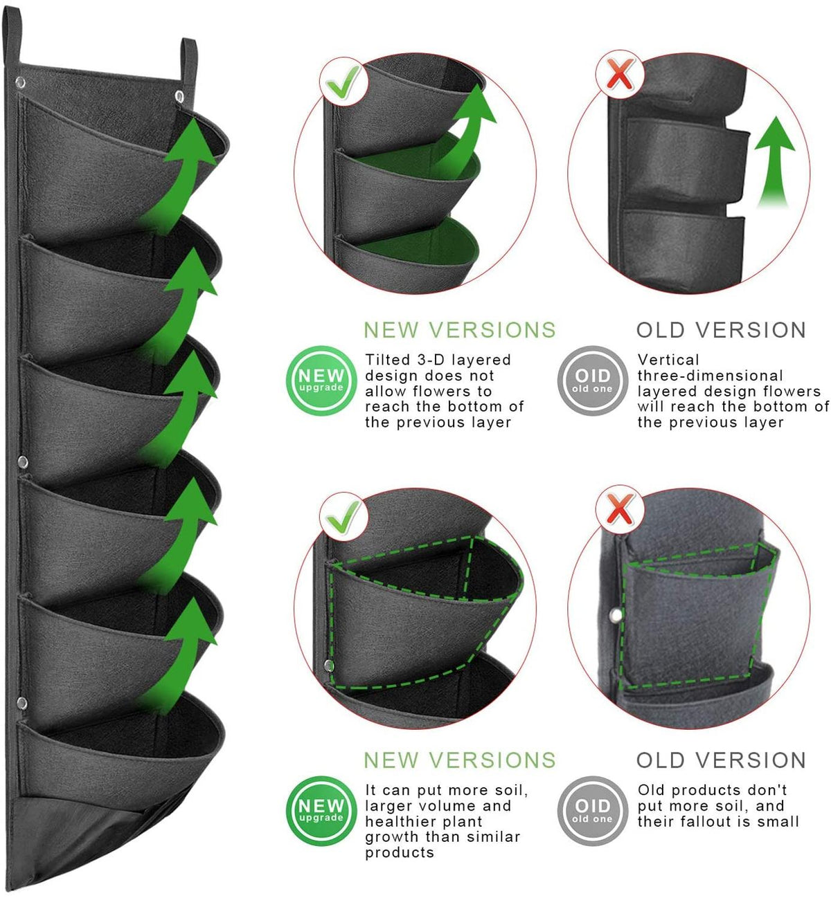 Vertical Hanging Garden Flower Pots Metrolina Premiere Solutions
