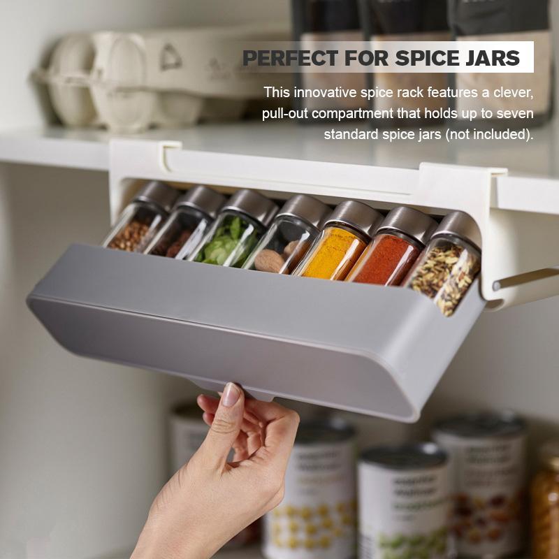 Kitchen Self-Adhesive Wall-Mounted Spice Organizer Metrolina Premiere Solutions