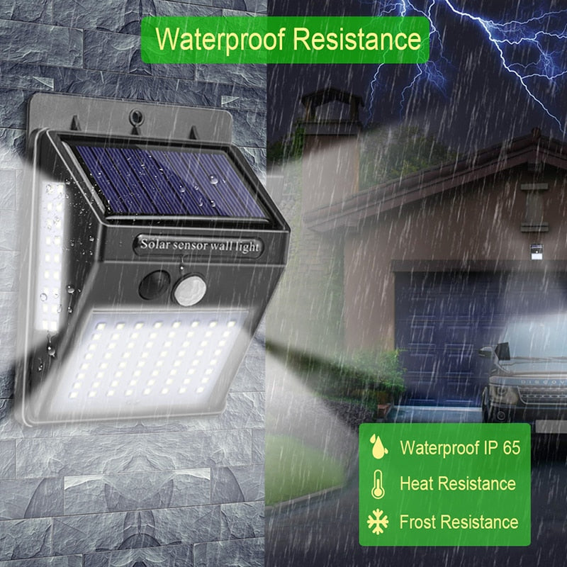 Garden Solar Lamp PIR Motion Sensor LED Solar Light Solar Powered By Sunlight Waterproof for Outdoor Wall Street Decoration Metrolina Premiere Solutions