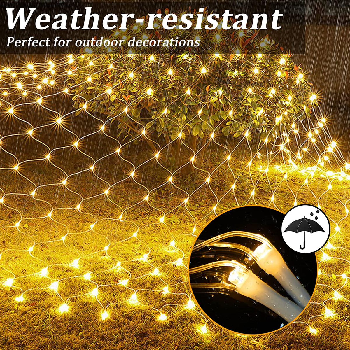 Net Mesh Solar Fairy Lights Metrolina Premiere Solutions