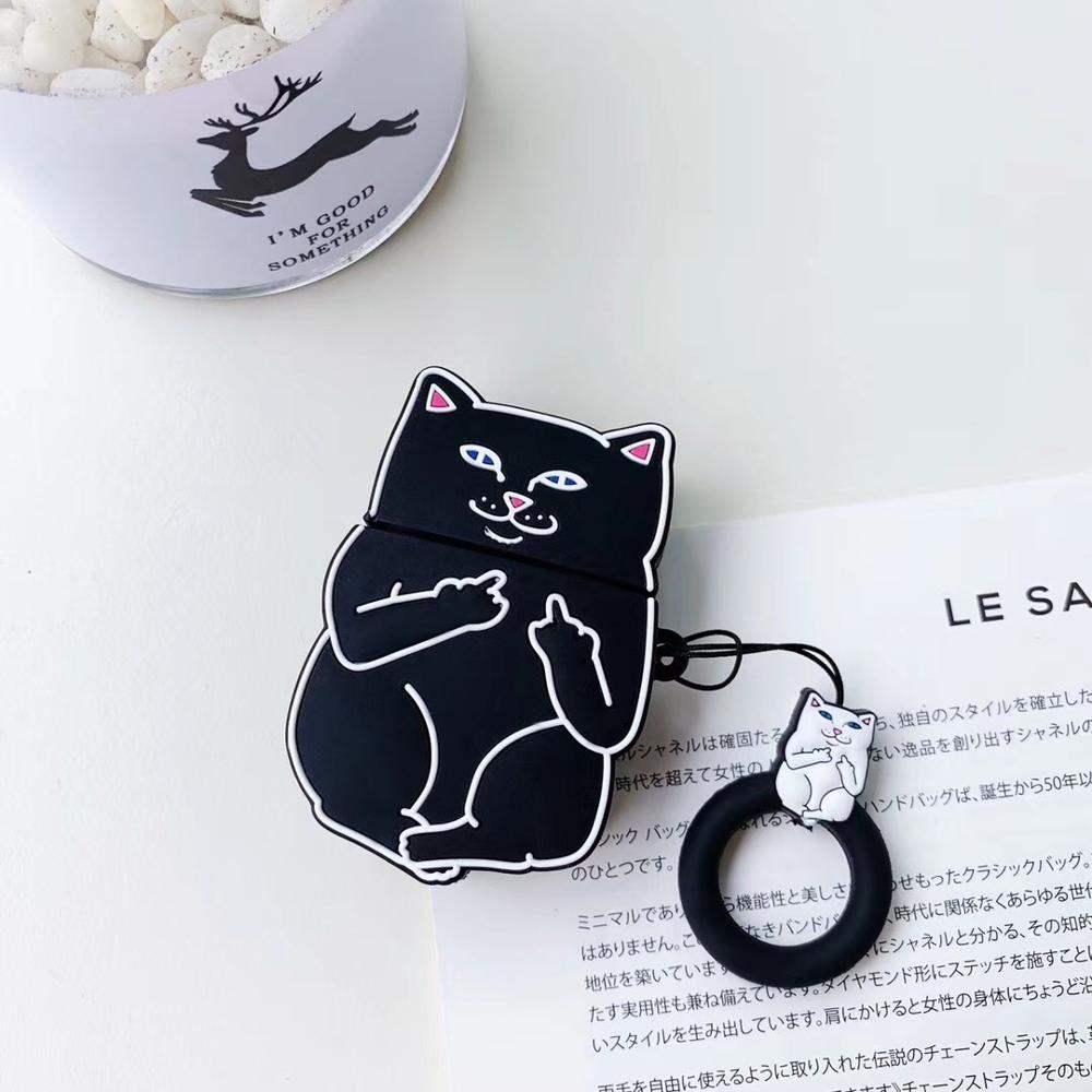 Cartoon Cat AirPods Case Metrolina Premiere Solutions