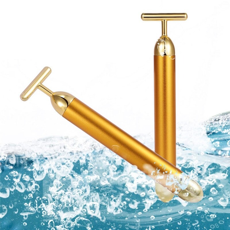 Energy 24K Gold T Beauty Bar Facial Roller Massager Metrolina Premiere Solutions