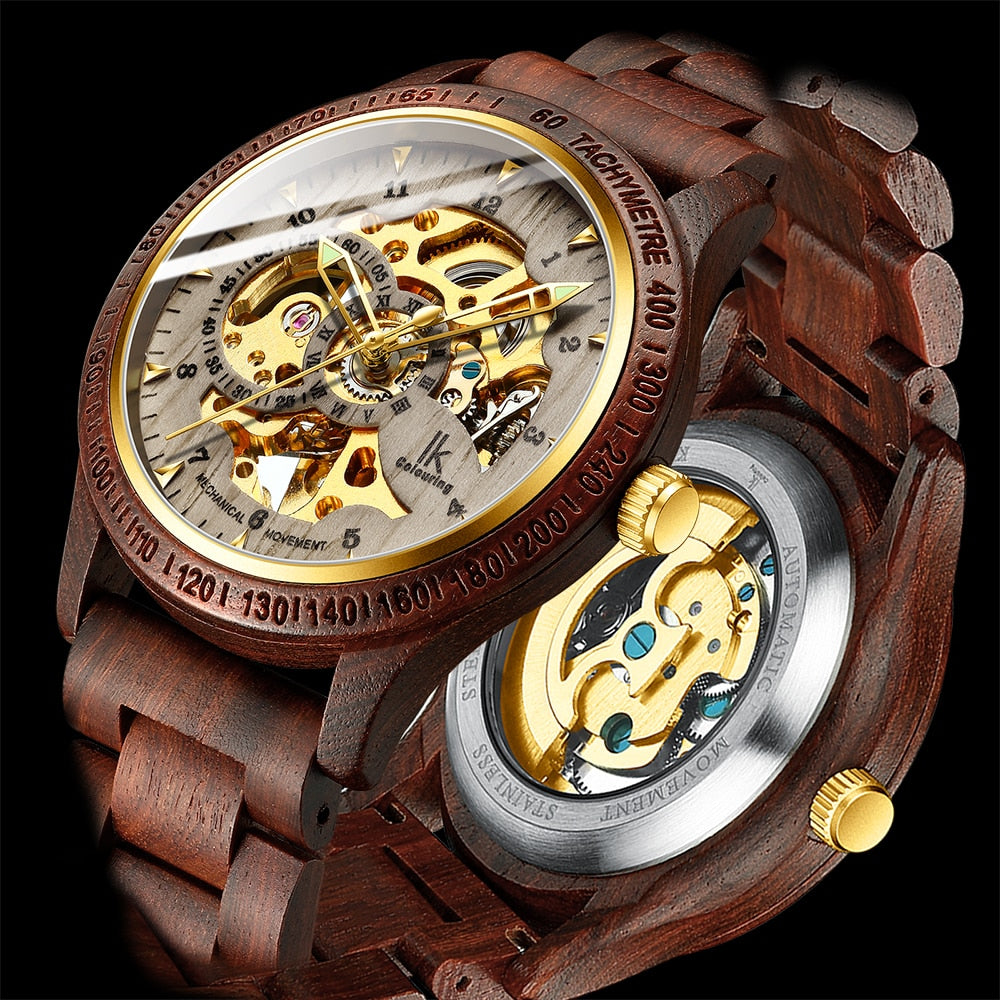 Classic Wooden Men's Mechanical Watch Metrolina Premiere Solutions