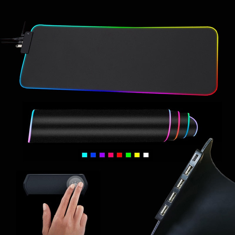 RGB Mouse Pad with Cable Metrolina Premiere Solutions