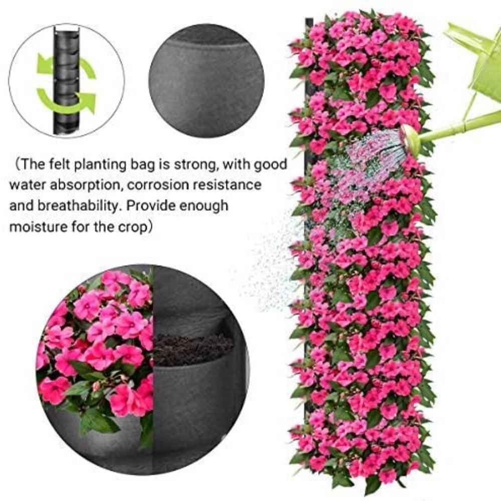 Vertical Hanging Garden Flower Pots Metrolina Premiere Solutions