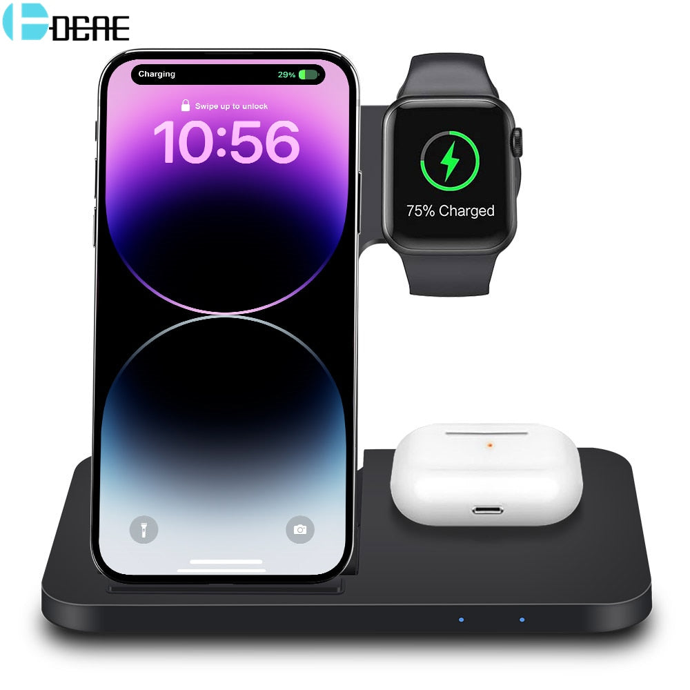 3in1 Wireless Fast Charger Dock Station Metrolina Premiere Solutions