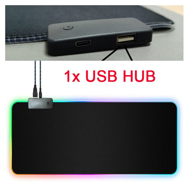 RGB Mouse Pad with Cable Metrolina Premiere Solutions